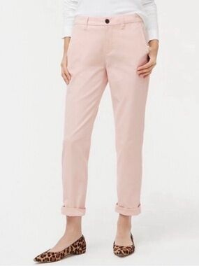 J. Crew High-Rise Girlfriend Chinos - Pale Pink